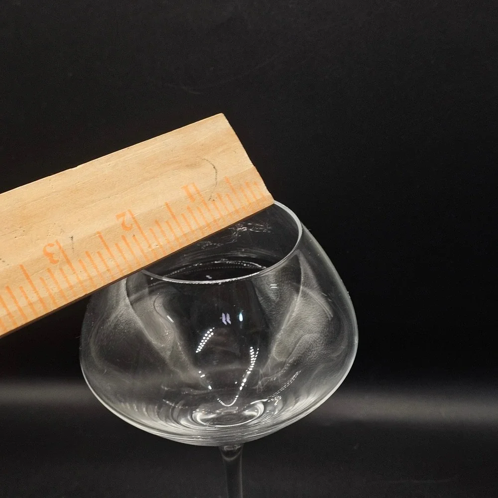 Set of 4 Vintage Clear Balloon Bowl Stemmed Wine Cocktail Glasses Barware‎